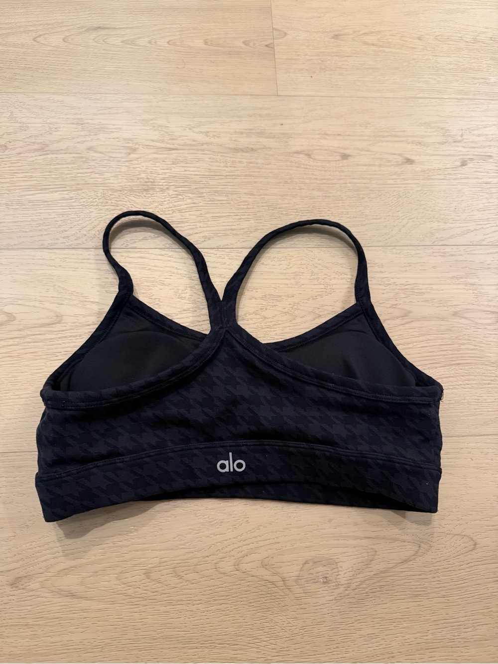 Alo Yoga Houndstooth Print Athletic Bra